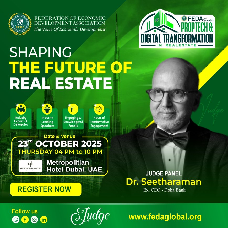 FEDA is pleased to announce that Dr. Seetharaman (Ex-CEO, Doha Bank) will serve on the event’s distinguished Judge Panel, lending his extensive leadership and financial experience to the awards and deliberations.